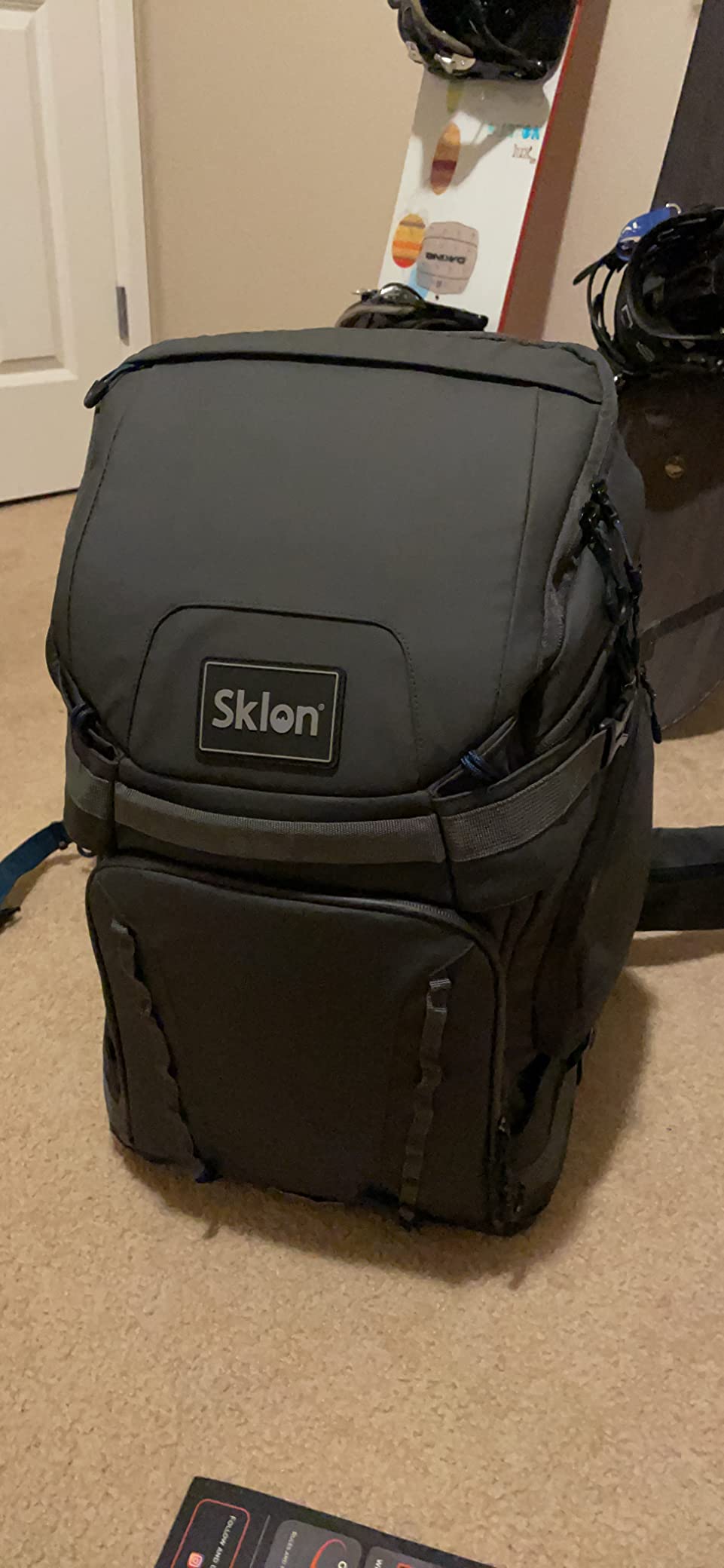 Ski boot bag with boots inside